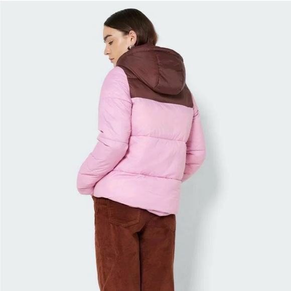 Noisy May LS Padded Colorblock Hood Jacket - Picture 3 of 10